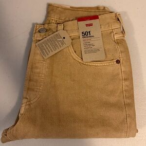 Levi's 501 Original Women's Straight Leg Jeans — Tan/Beige